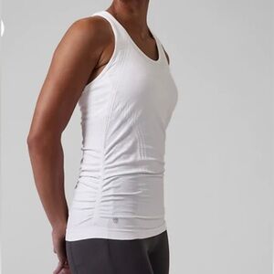 Athleta Women's White Racerback Mesh Tank Top Size XS Activewear